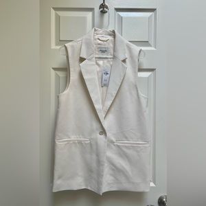 Abercrombie White Vest XS
